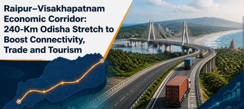 Raipur&ndash;Visakhapatnam Economic Corridor: 240-Km Odisha Stretch to Boost Connectivity, Trade and Tourism
